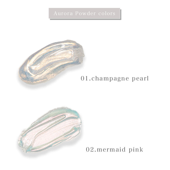 オーロラパウダー  ( champagne pearl / mermaid pink )