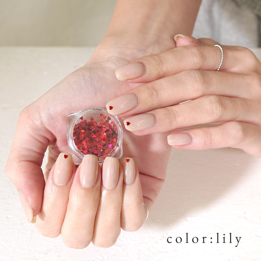 ミニハートホログラム 2mm (red / white / black)