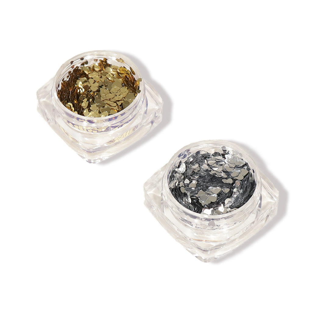 ミックスハートホログラム(1~3mm , silver / gold) – deumoon