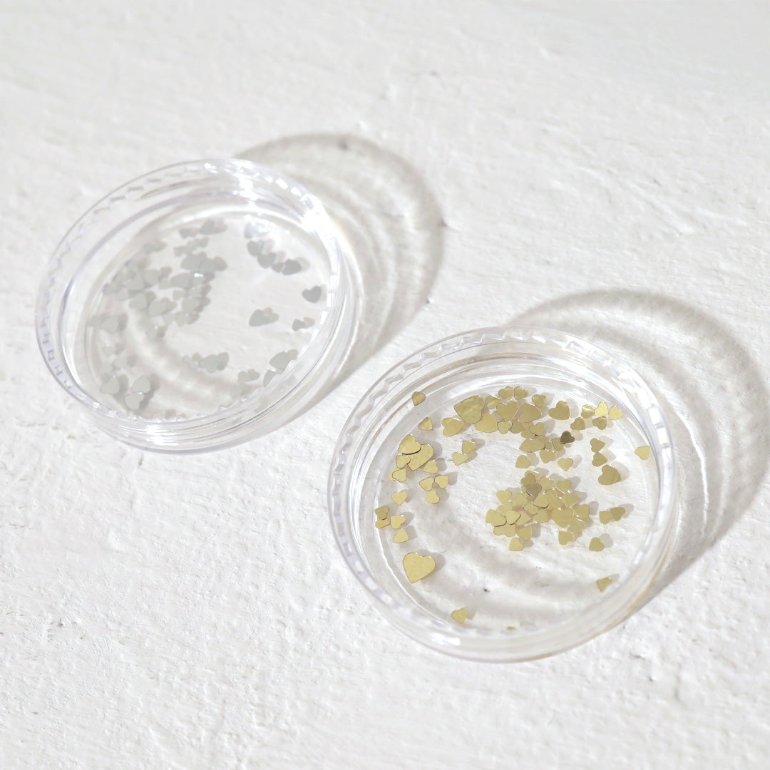 ミックスハートホログラム(1~3mm , silver / gold) – deumoon